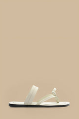 Ivory Tie Flat Sandal - FARM Rio IVORY