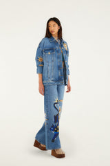 Denim Mystical Sun Printed Jacket - FARM Rio DENIM
