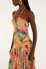 Soft Pink Pool Time Ruched Sleeveless Midi Dress - FARM Rio POOL TIME SOFT PINK