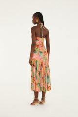 Soft Pink Pool Time Ruched Sleeveless Midi Dress - FARM Rio POOL TIME SOFT PINK