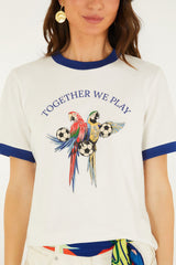 Off-White Together We Play Short Sleeve T-Shirt - FARM Rio TOGETHER WE PLAY