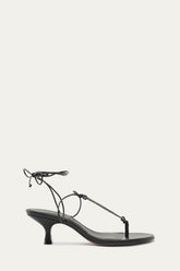 Stone Kitten Heel Sandal - FARM Rio BLACK
