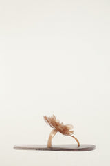 Caramel Jelly Flower Flat Sandal - FARM Rio TOFFEE AND WALNUT