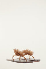 Caramel Jelly Flower Flat Sandal - FARM Rio TOFFEE AND WALNUT