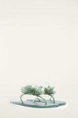 Green Jelly Flower Flat Sandal - FARM Rio MILITARY AND SAGE GREEN