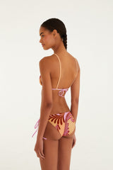 Soft Yellow Arabesc Tie Side Bikini Bottom - FARM Rio ARABESC SOFT YELLOW
