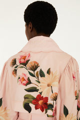 Bromelia Trench Coat - FARM Rio EDENS BLOOM LIGHT PINK