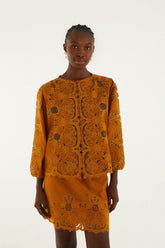 Camel Richelieu Mini Skirt - FARM Rio BROWN