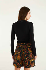 Black Berry Garden Shorts - FARM Rio BERRY GARDEN BLACK