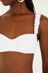 White Gerbera Daisy Underwire Bikini Top - FARM Rio GERBERA DAISY WHITE