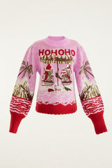 Pink From Sand To Snow Knit Sweater - FARM Rio MULTI