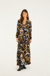 Black Snake Garden Lenzing® Ecovero® Viscose Maxi Dress - FARM Rio SNAKE GARDEN BLACK