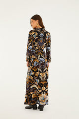 Black Snake Garden Lenzing® Ecovero® Viscose Maxi Dress - FARM Rio SNAKE GARDEN BLACK