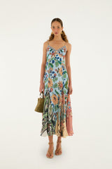 Light Blue Floral Delhi Sleeveless Maxi Dress - FARM Rio FLORAL DELHI LIGHT BLUE