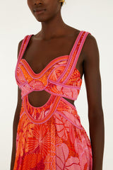 Multicolor Delicate Forest Cut-Out Maxi Dress - FARM Rio DELICATE FOREST MULTICOLOR