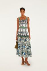 Off-White Manoela Belted Lenzing Ecovero Euroflax Maxi Dress - FARM Rio MANOELA OFF-WHITE