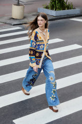 Denim Mystical Wide-Leg Pants - FARM Rio DENIM