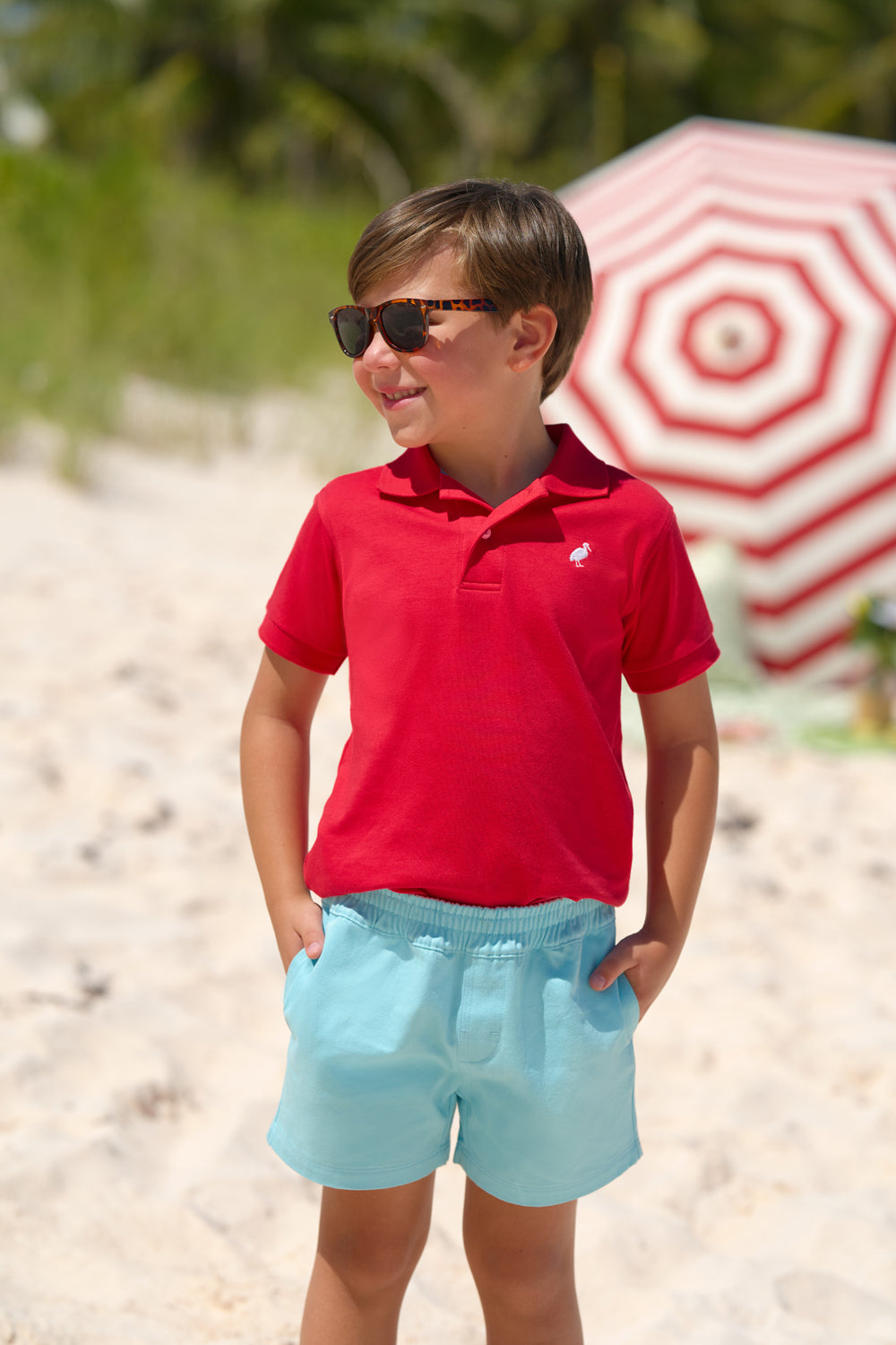 Beaufort Bonnet Sheffield Shorts - Belhaven Blue & Tonal Stork