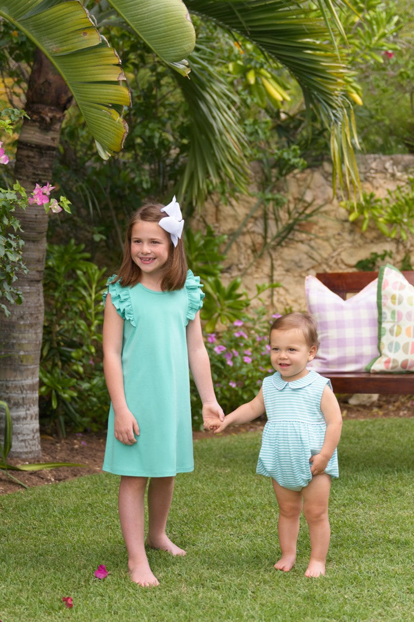 Beaufort Bonnet Sleeveless Bradford Bubble - Turks Teal Stripe