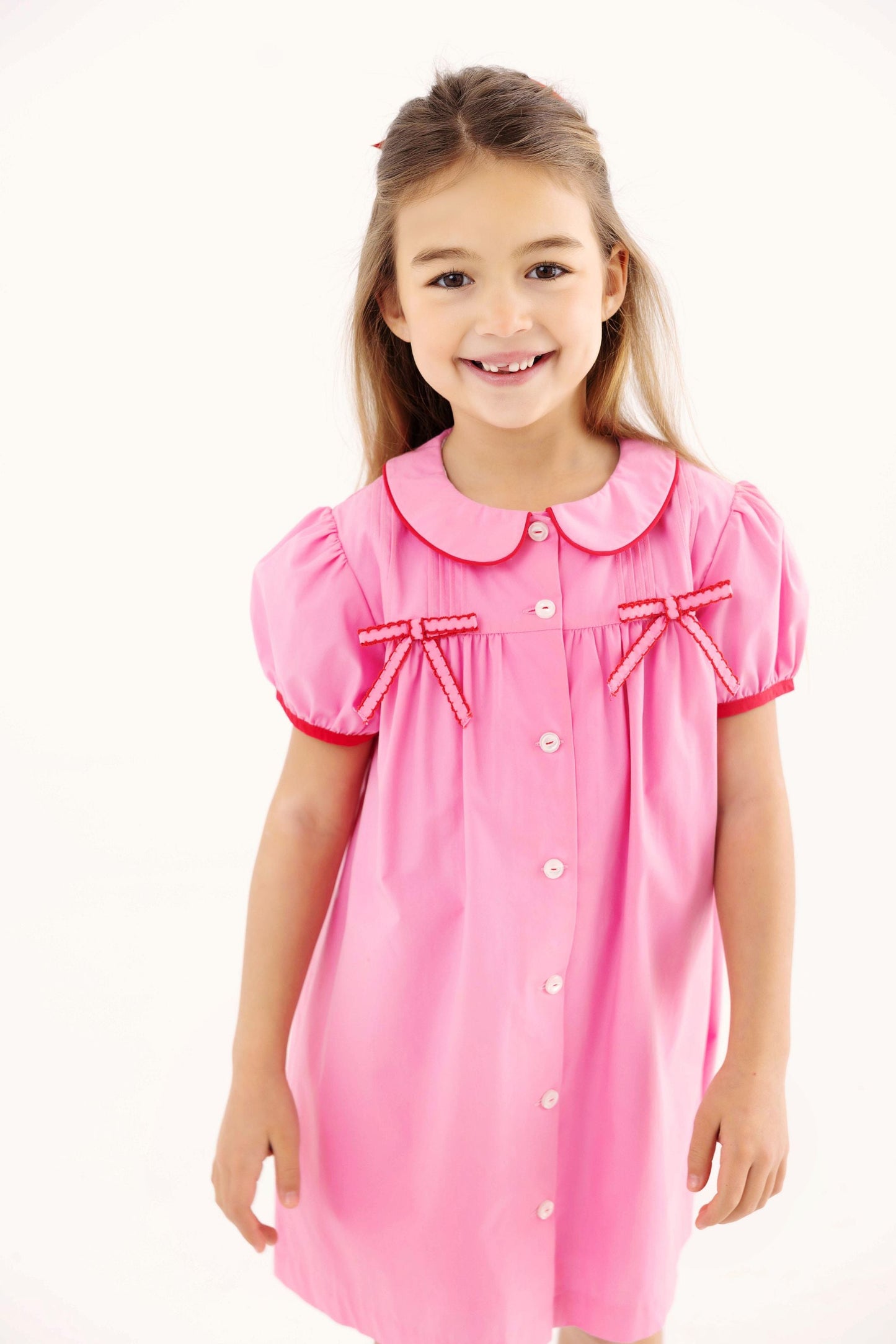Beaufort Bonnet Tabitha's Teacher's Pet Dress - Hamptons Hot Pink & Red