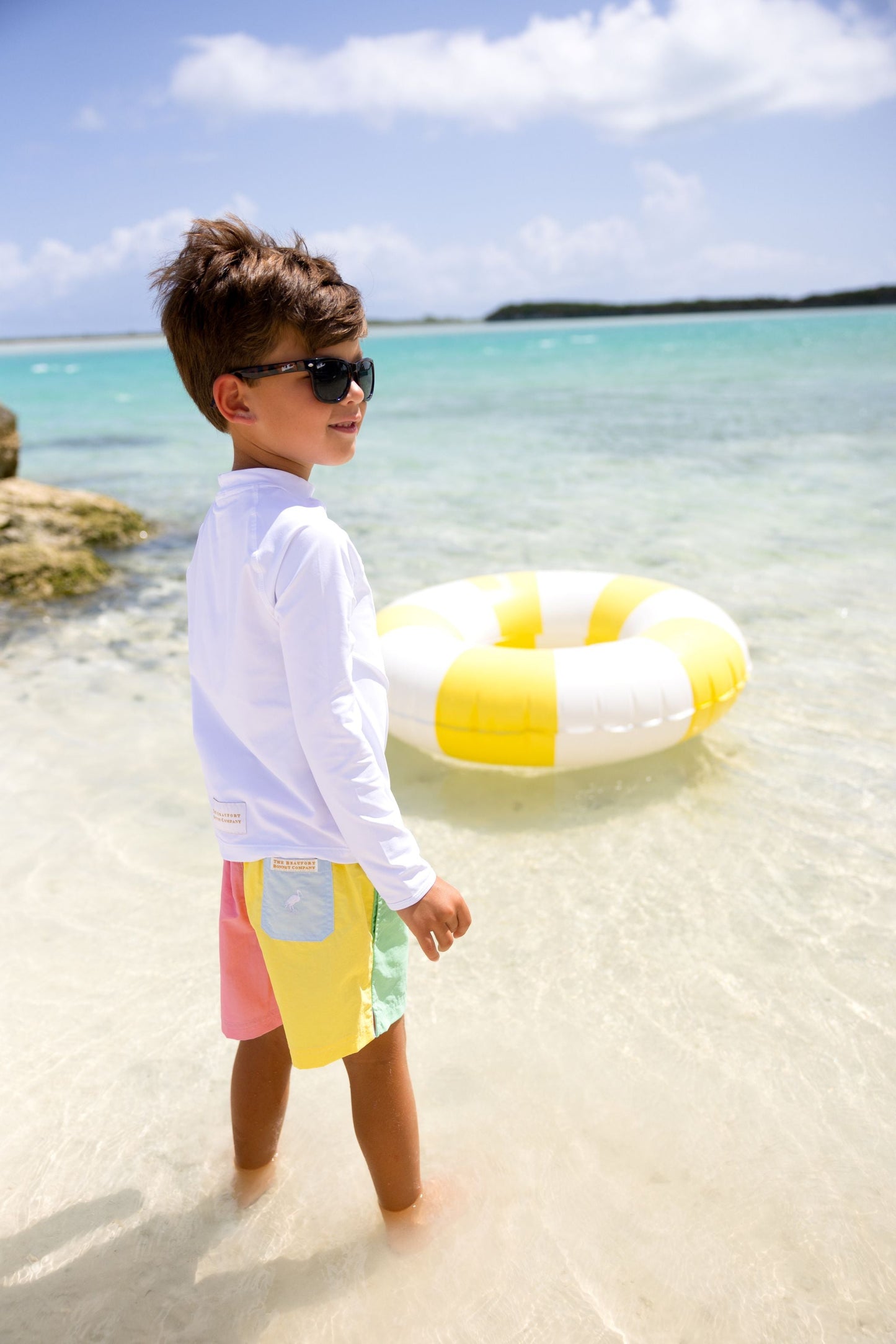 Beaufort Bonnet Walker's Wave Spotter Swim Shirt (UPF 35+) - Worth Avenue Wh