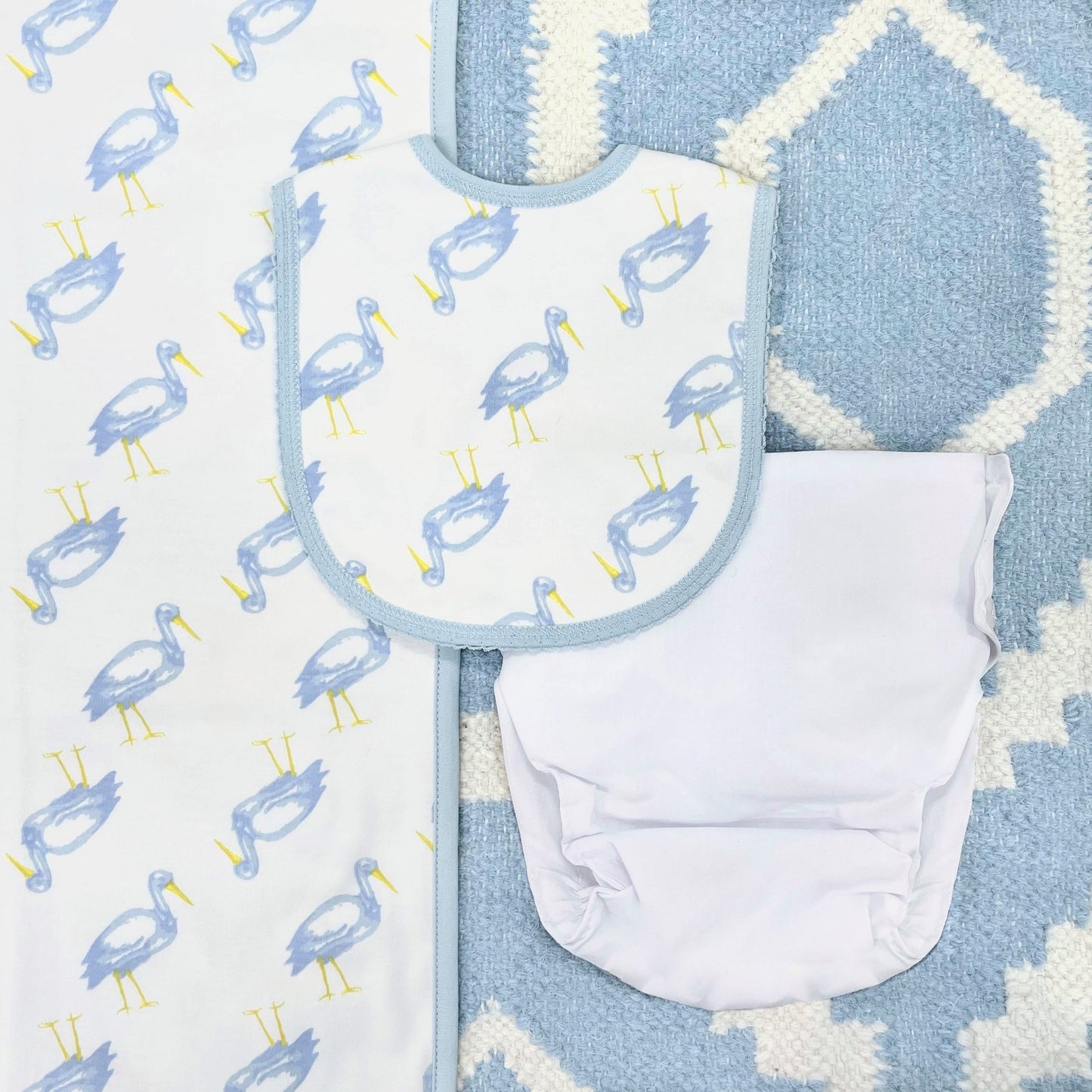 Beaufort Bonnet Dalton Diaper Cover - Worth Avenue White