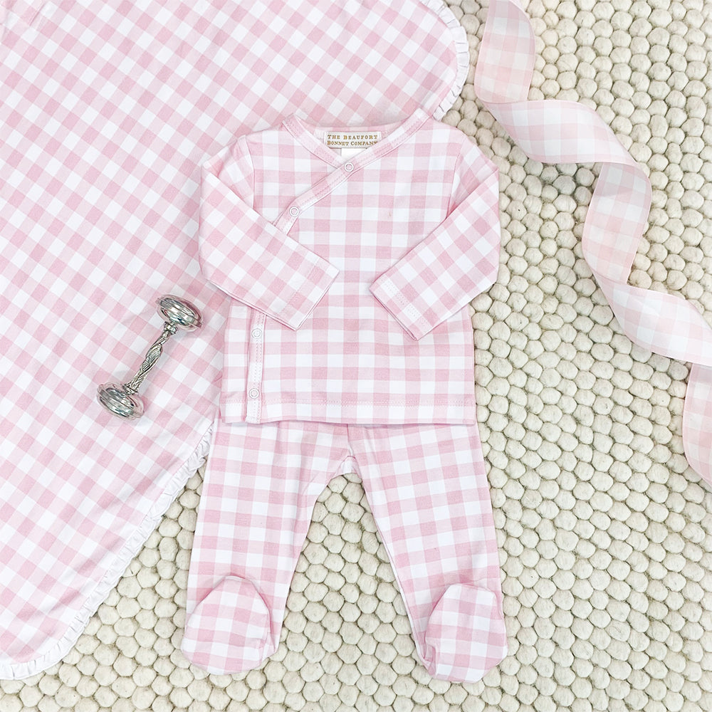 Beaufort Bonnet Cameron Cross-Front Set - Palm Beach Pink Gingham
