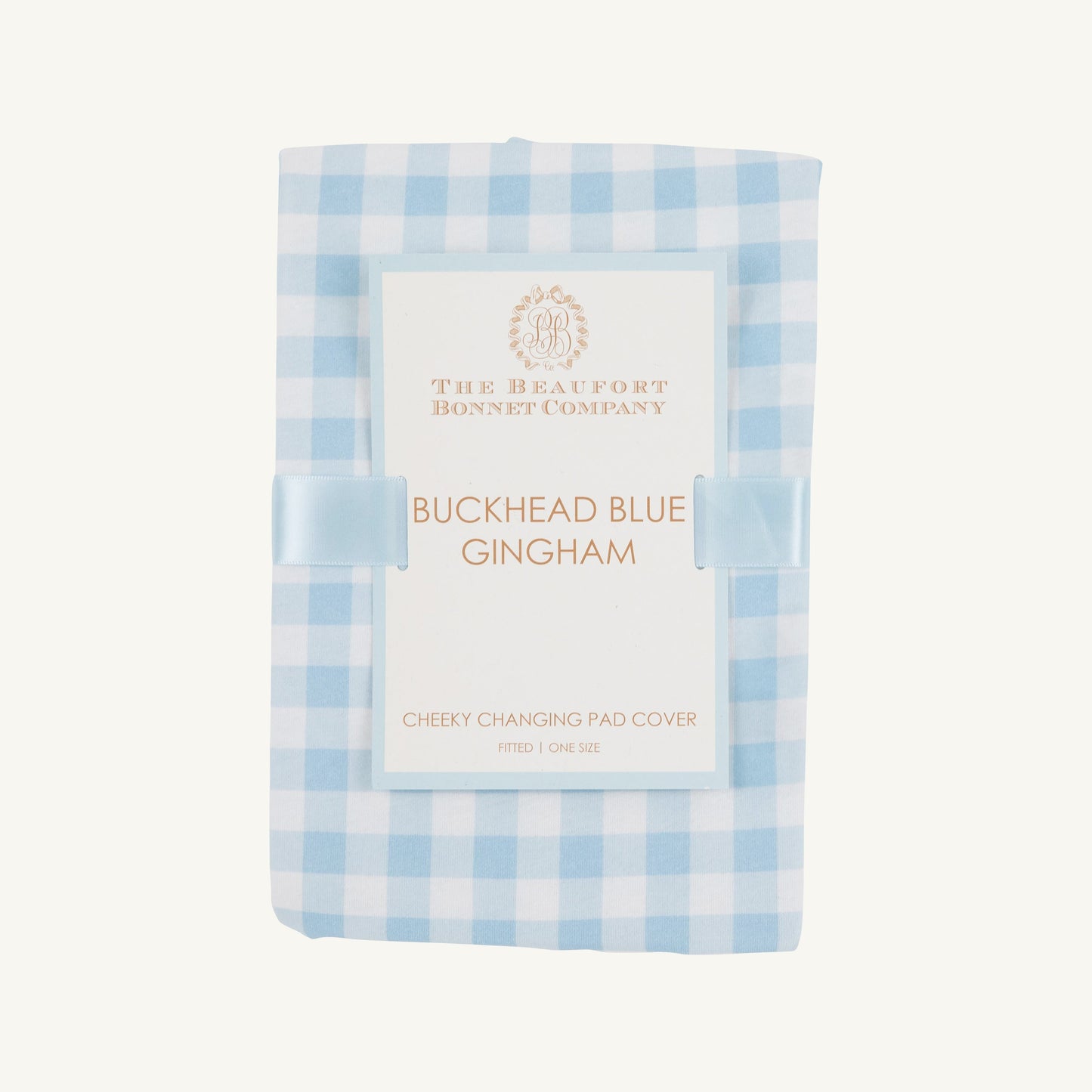 Beaufort Bonnet Cheeky Changing Pad Cover - Buckhead Blue Gingham
