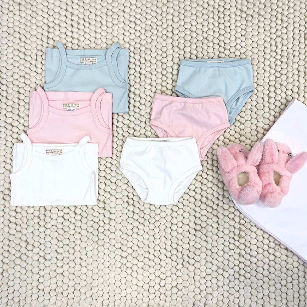Beaufort Bonnet Pippy's Underpinnings Set - Palm Beach Pink, Worth Avenue White, & Buc