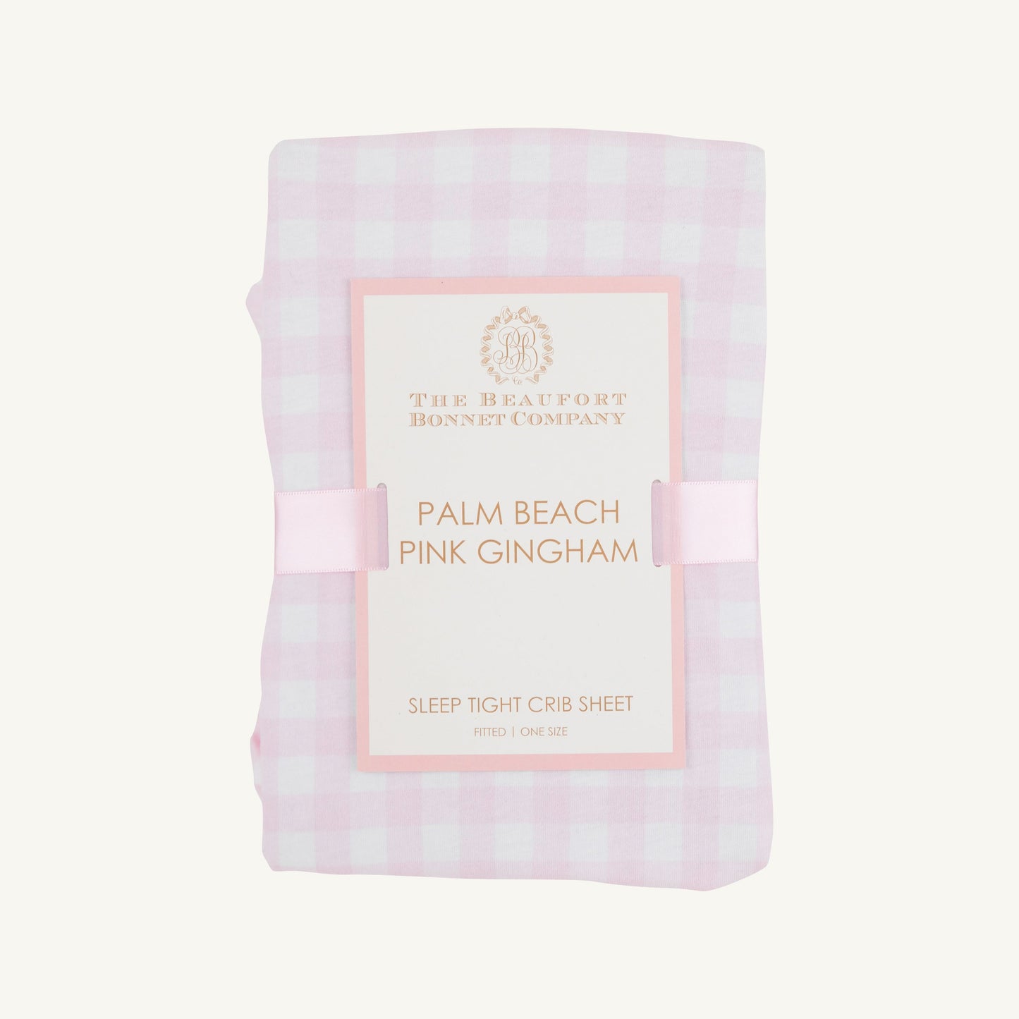 Beaufort Bonnet Sleep Tight Crib Sheet - Palm Beach Pink Gingham