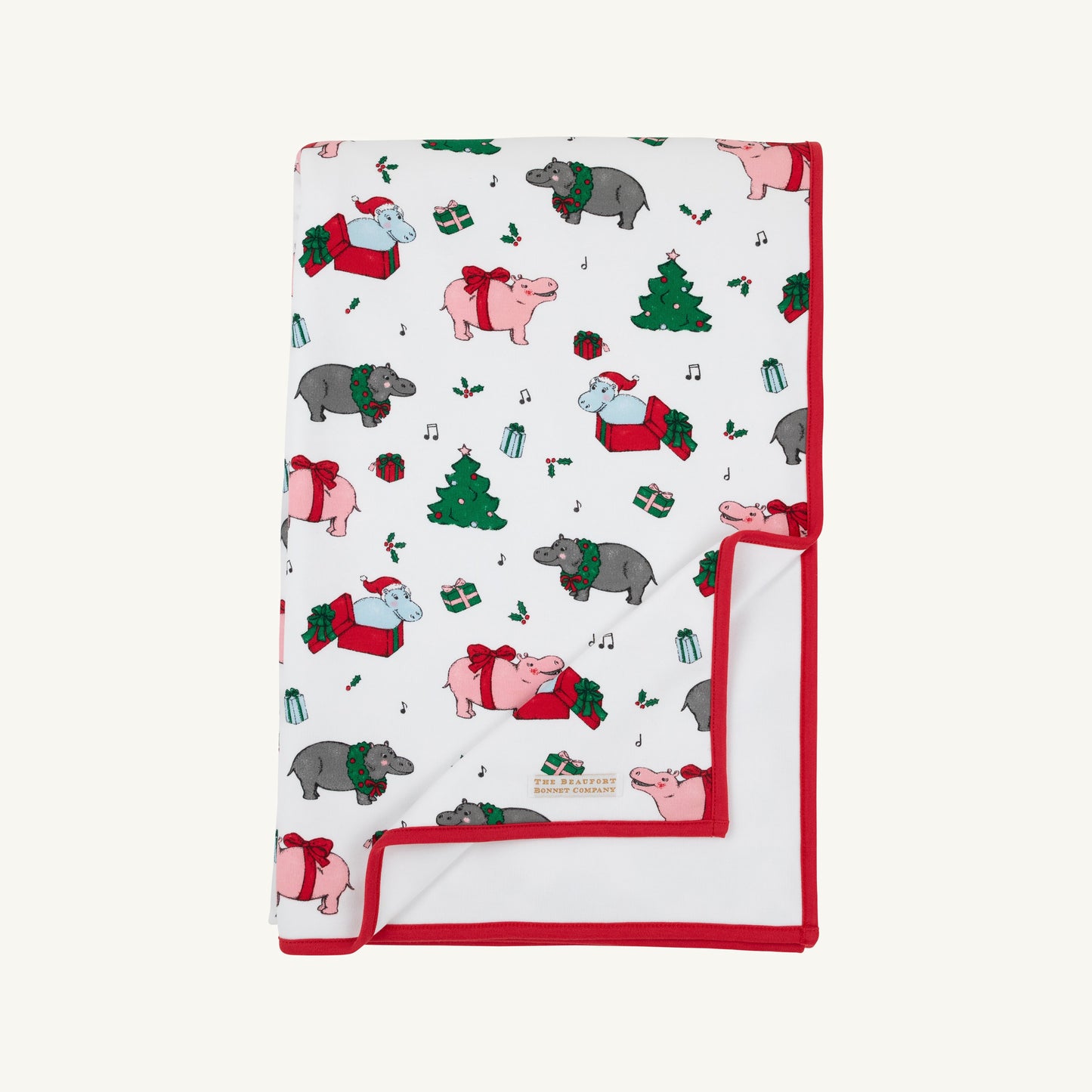 Beaufort Bonnet Silent Night Throw - I Want a Hippopotamus with Richmond Red