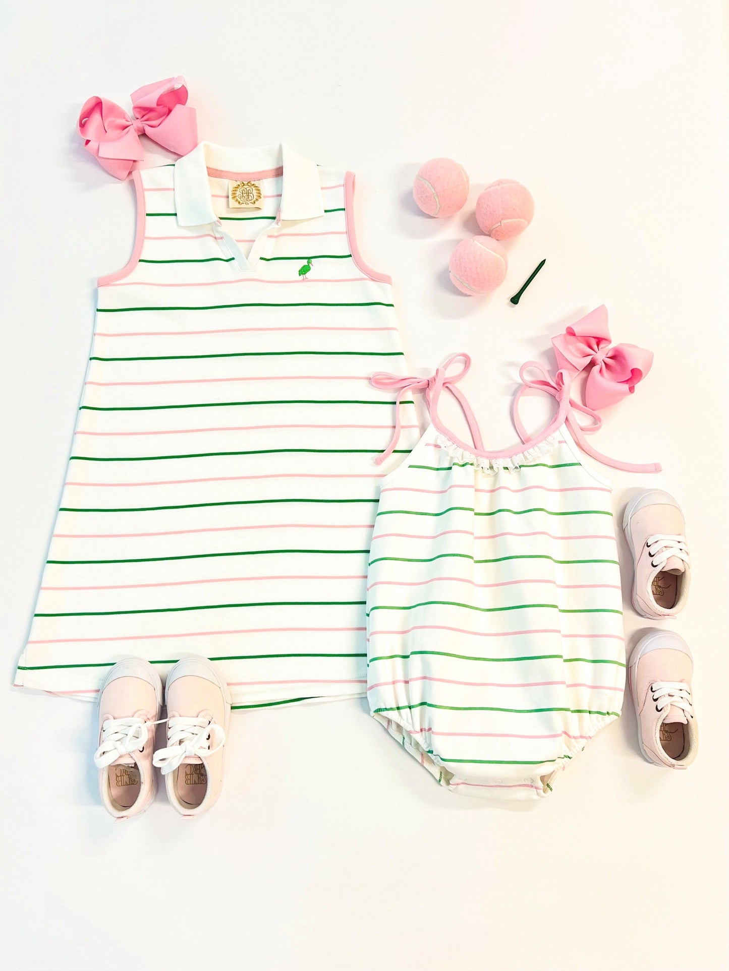 Beaufort Bonnet Junie B Bubble - Tradd Street Stripe & Pier Party Pink