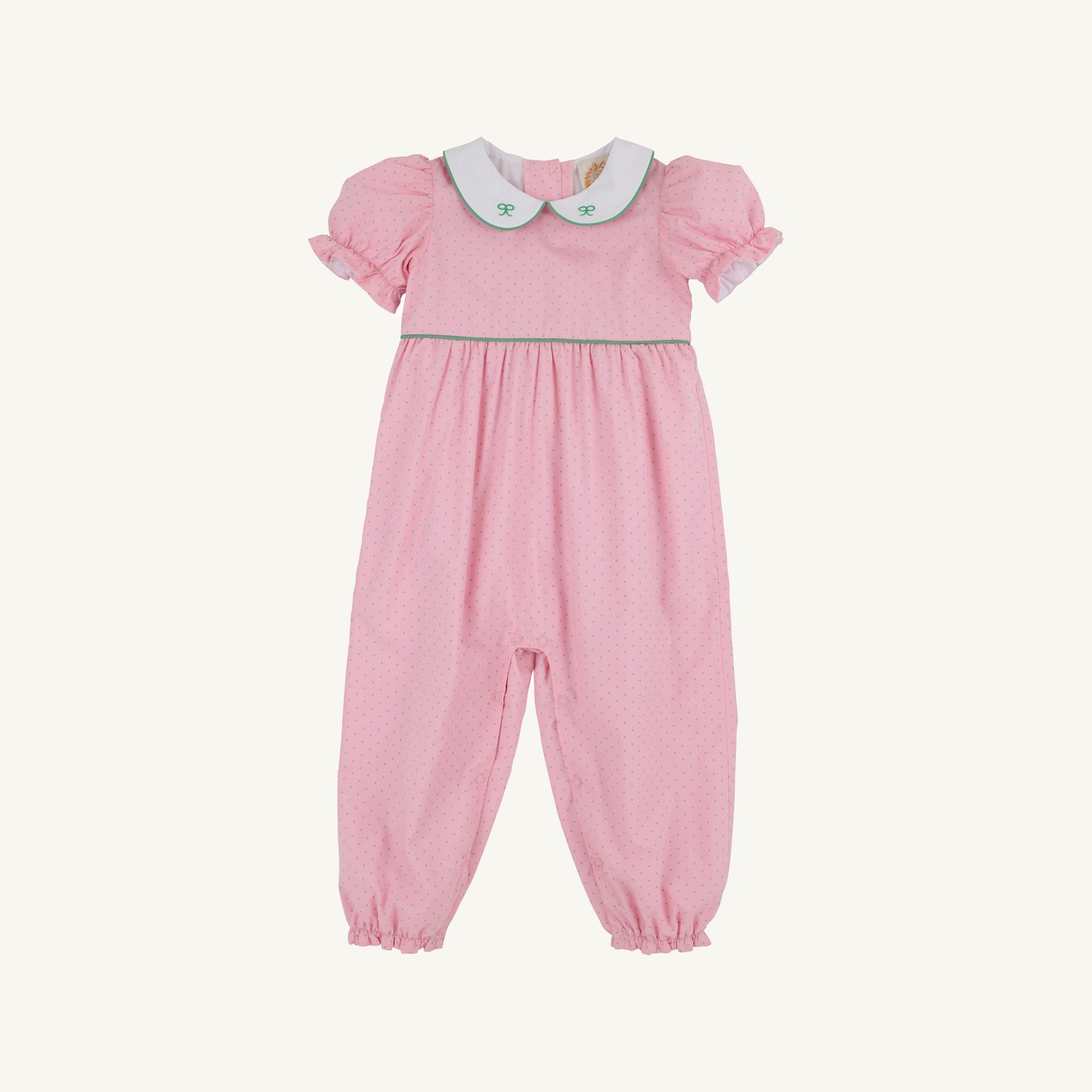Beaufort Bonnet Short Sleeve Britt Romper - Pier Party Pink and Gibson Islan