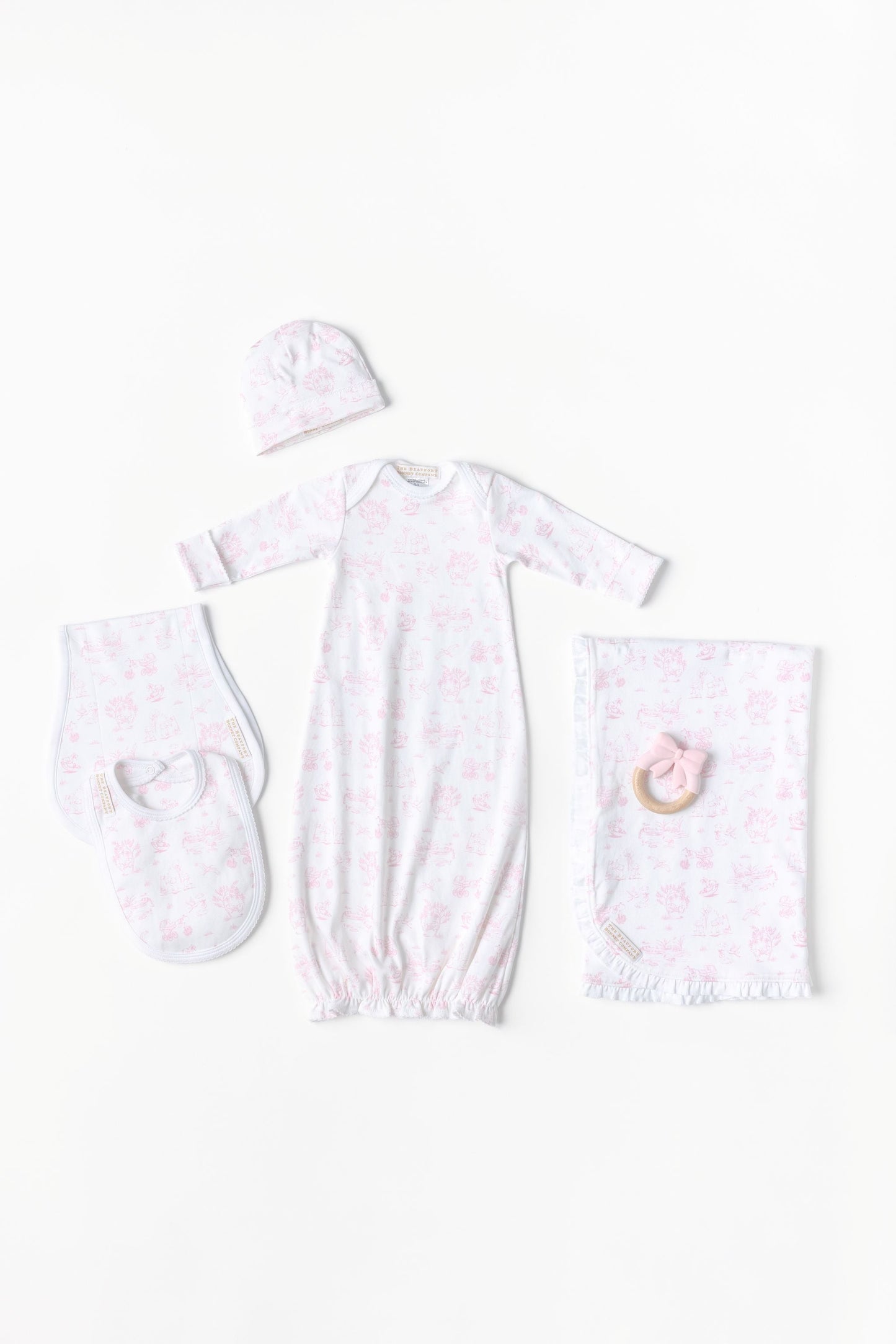 Beaufort Bonnet Burp Cloth - Sir Proper's Sweet Arrival (Hamptons Hot Pink)