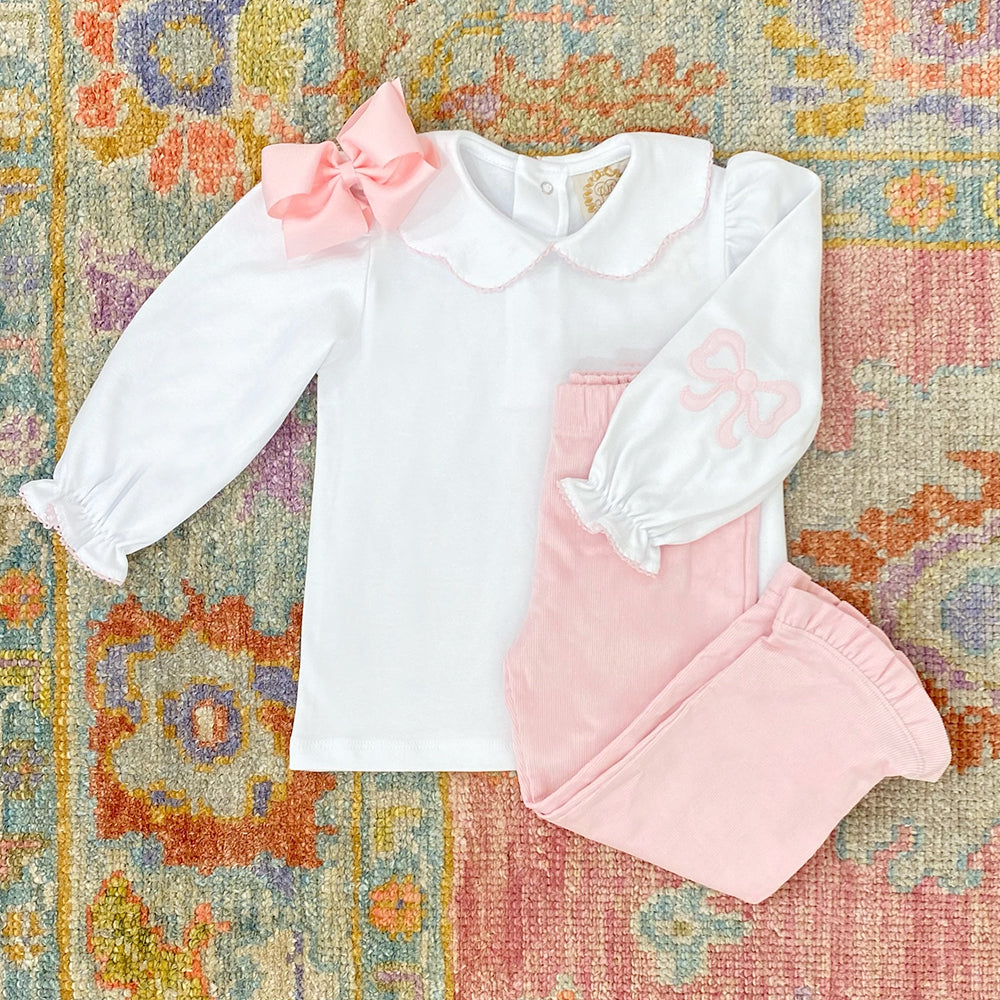Beaufort Bonnet Emma's Elbow Patch Top & Onesie - Worth Avenue White