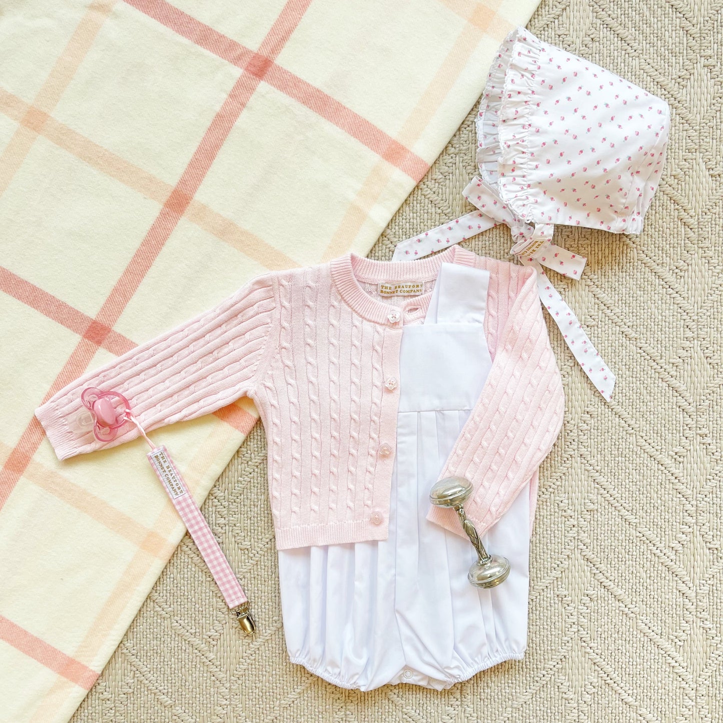 Beaufort Bonnet Cambridge Cable Knit Cardigan - Palm Beach Pink