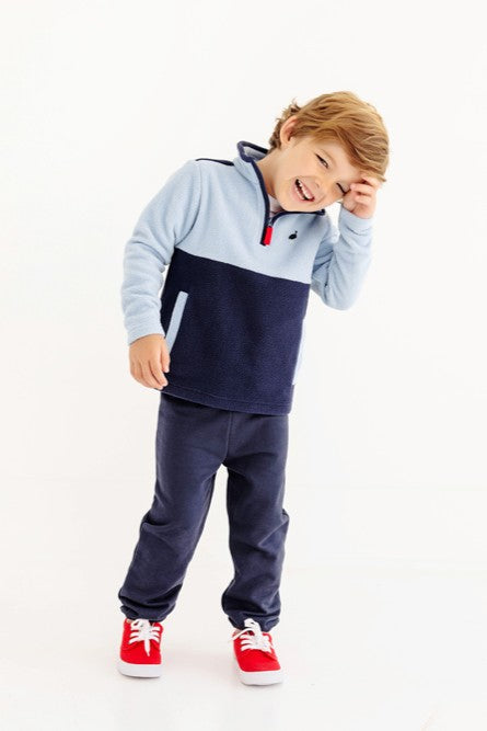 Beaufort Bonnet Hayword Half-Zip (Fleece) - Barrington Blue & Nantucket Navy