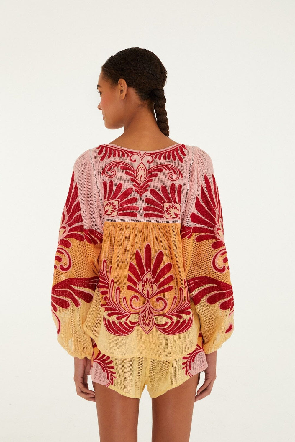 Soft Yellow Arabesc Blouse - FARM Rio ARABESC SOFT YELLOW