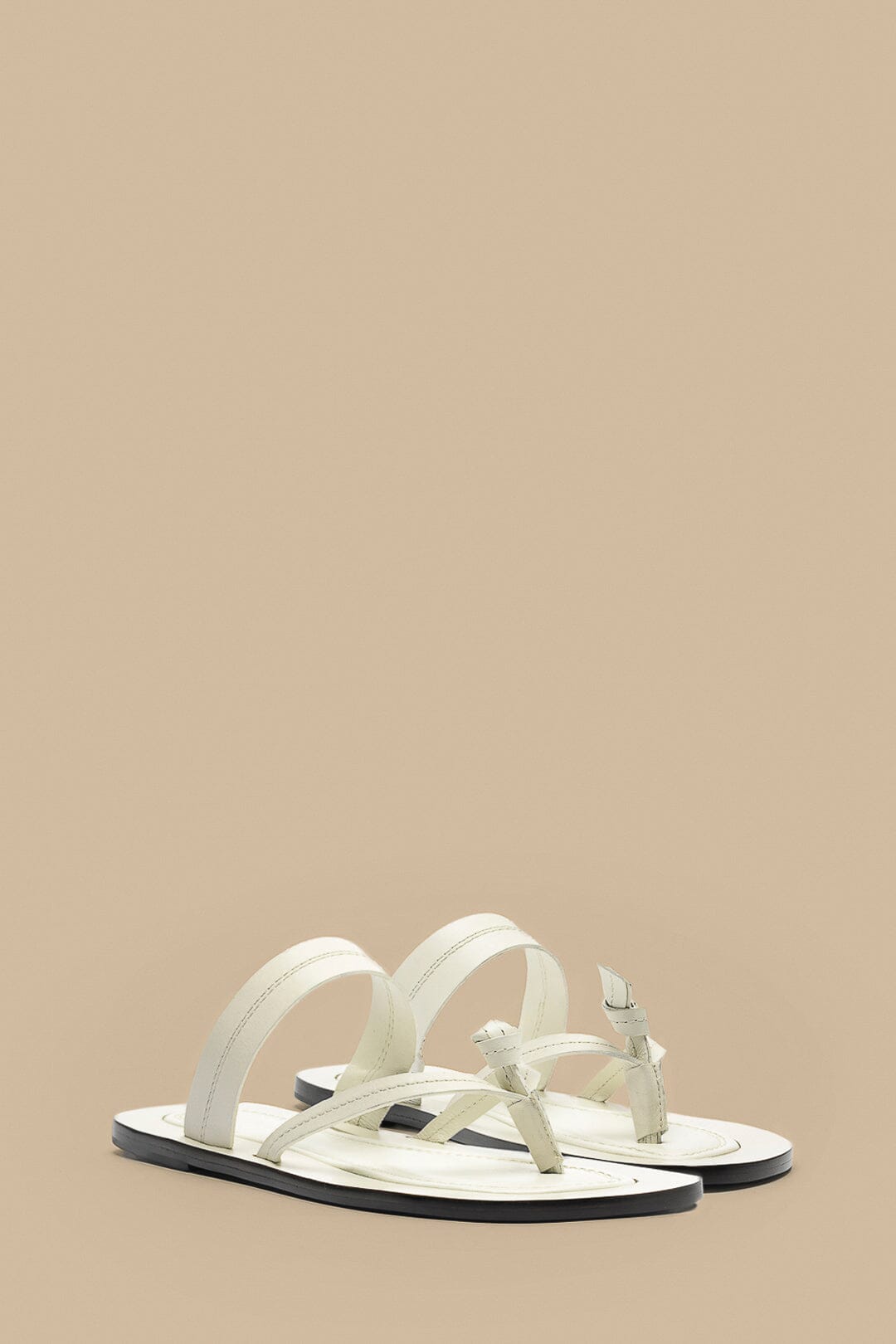 Ivory Tie Flat Sandal - FARM Rio IVORY