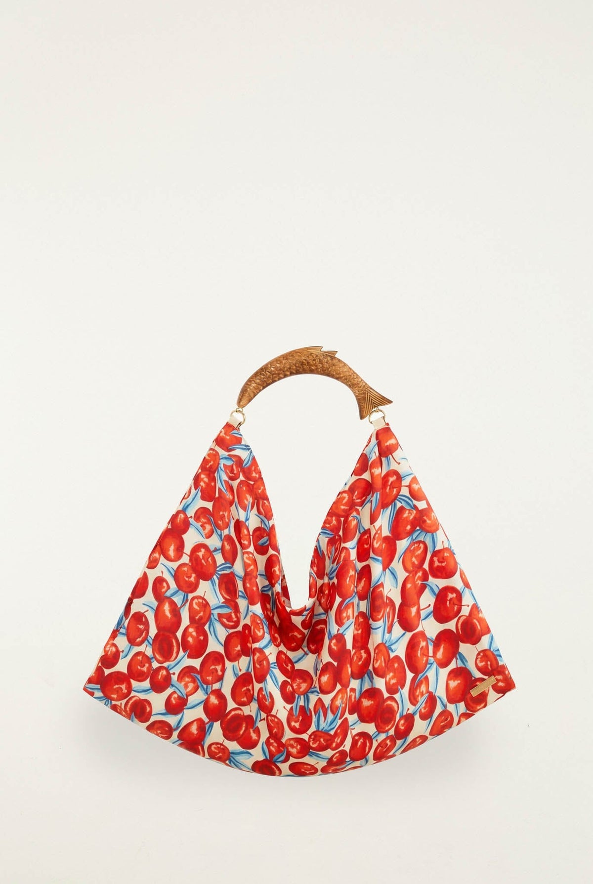 Red Cherry Satin Mini Scarf Bag - FARM Rio CHERRY BLOSSOM