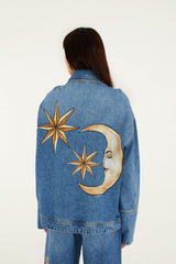 Denim Mystical Sun Printed Jacket - FARM Rio DENIM