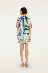 Off-White Brasil Vintage Crochet Lenzing Ecovero Euroflax Shorts - FARM Rio BRASIL VINTAGE OFF-WHITE