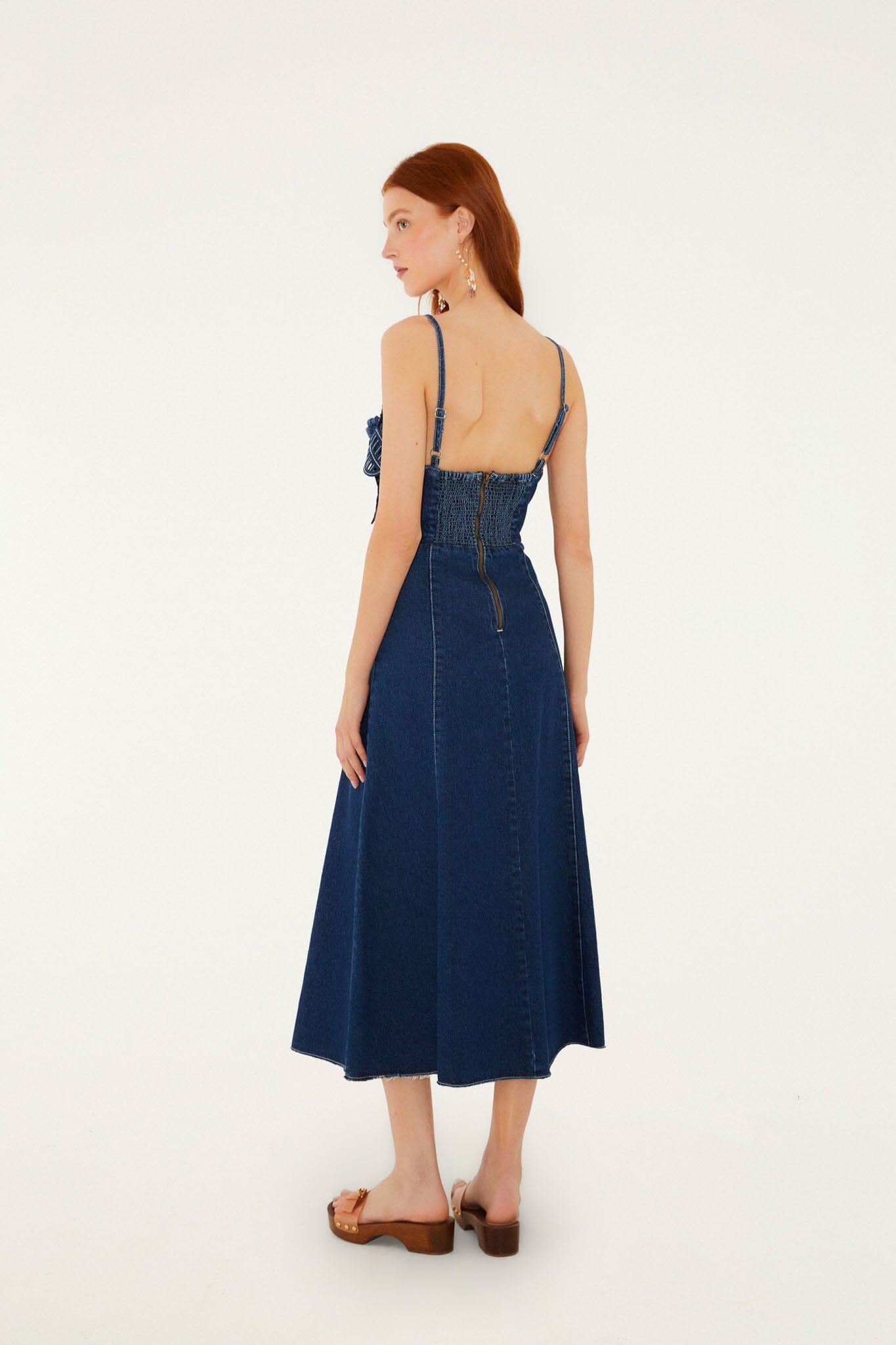 Denim Flower Dress - FARM Rio DENIM