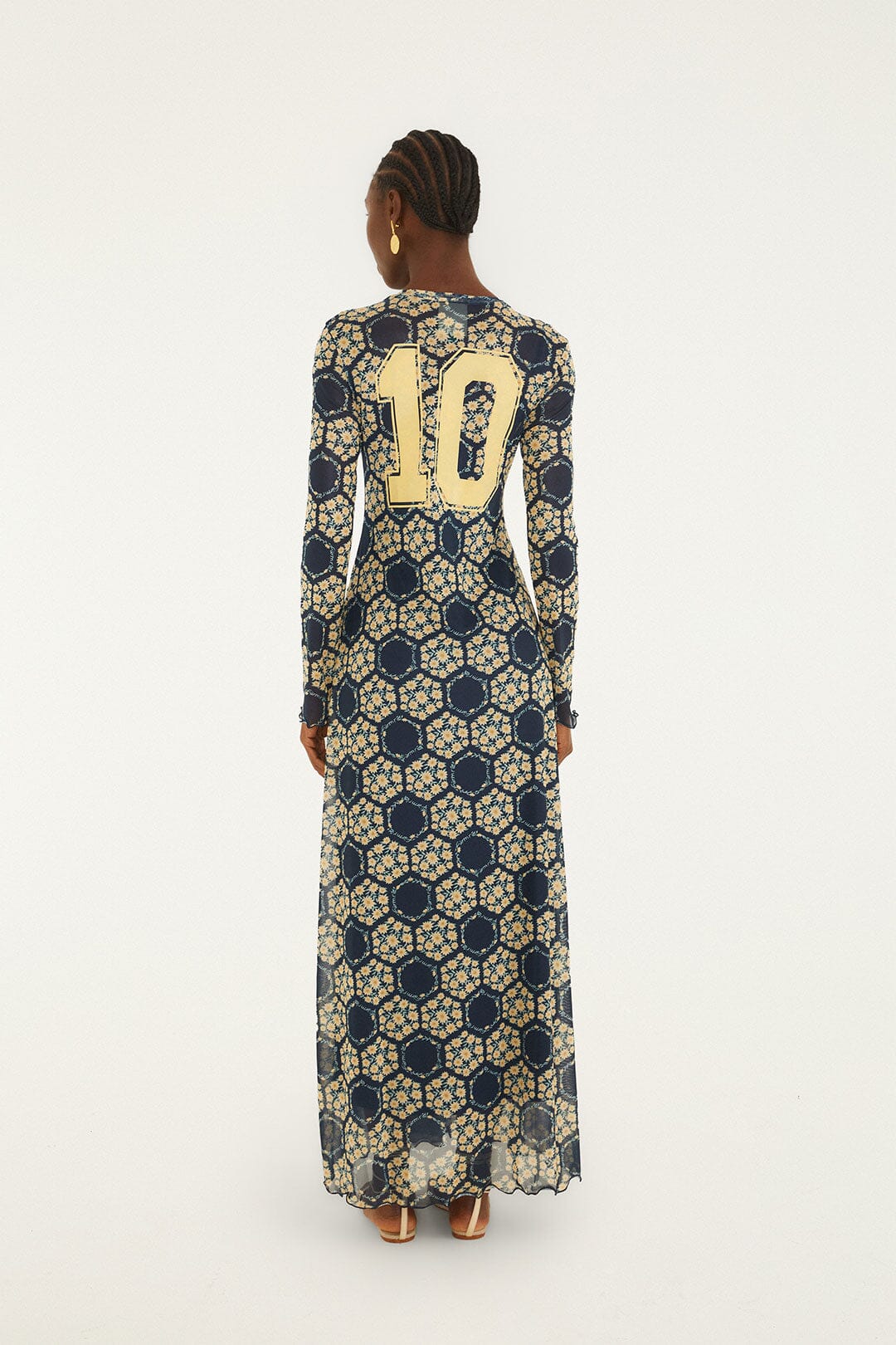 Blue Farm Club Long Sleeve Maxi Dress - FARM Rio OFF-WHITE