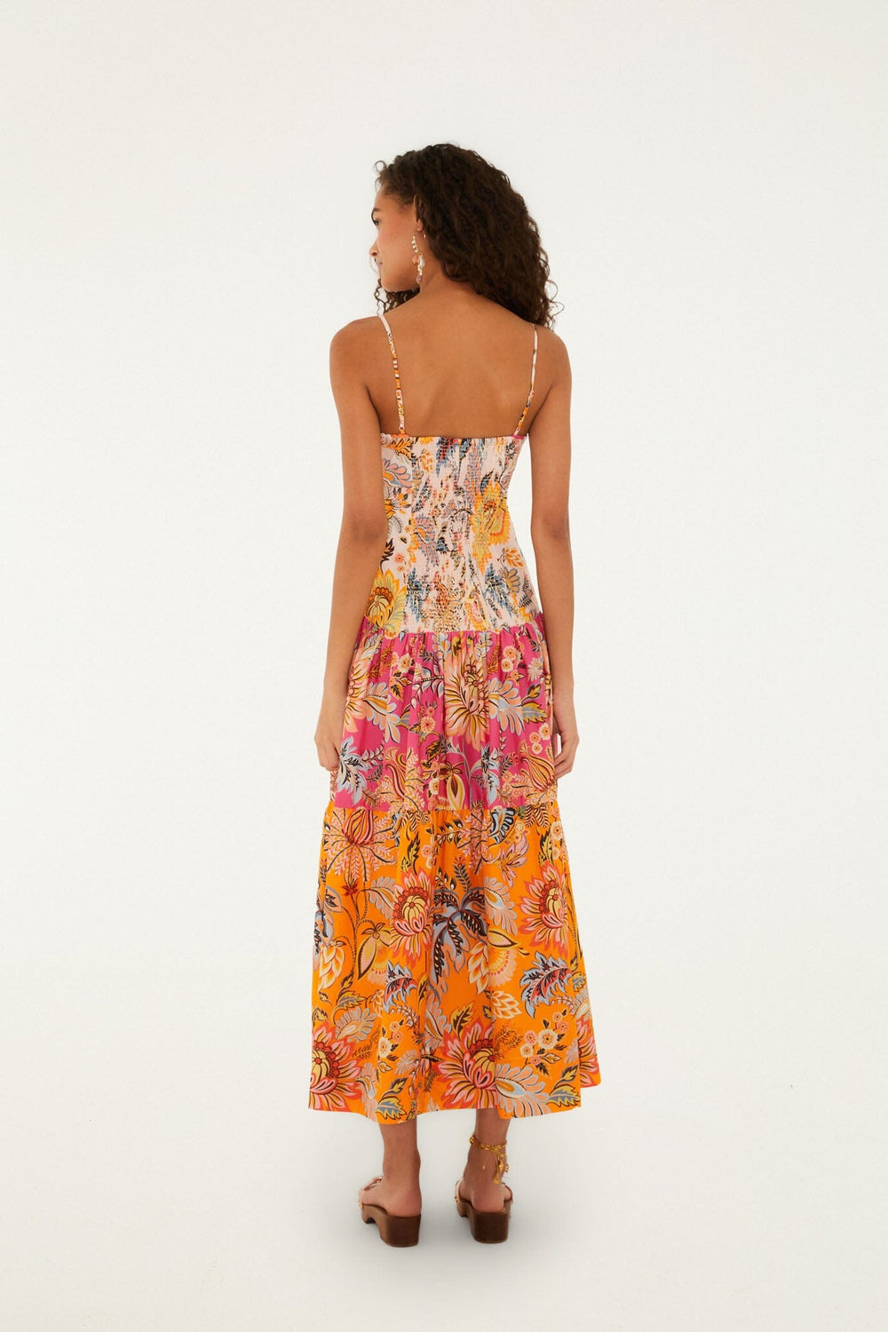 Multicolor Ligia Floral Mix Organic Cotton Maxi Dress - FARM Rio LIGIA FLORAL MIXED