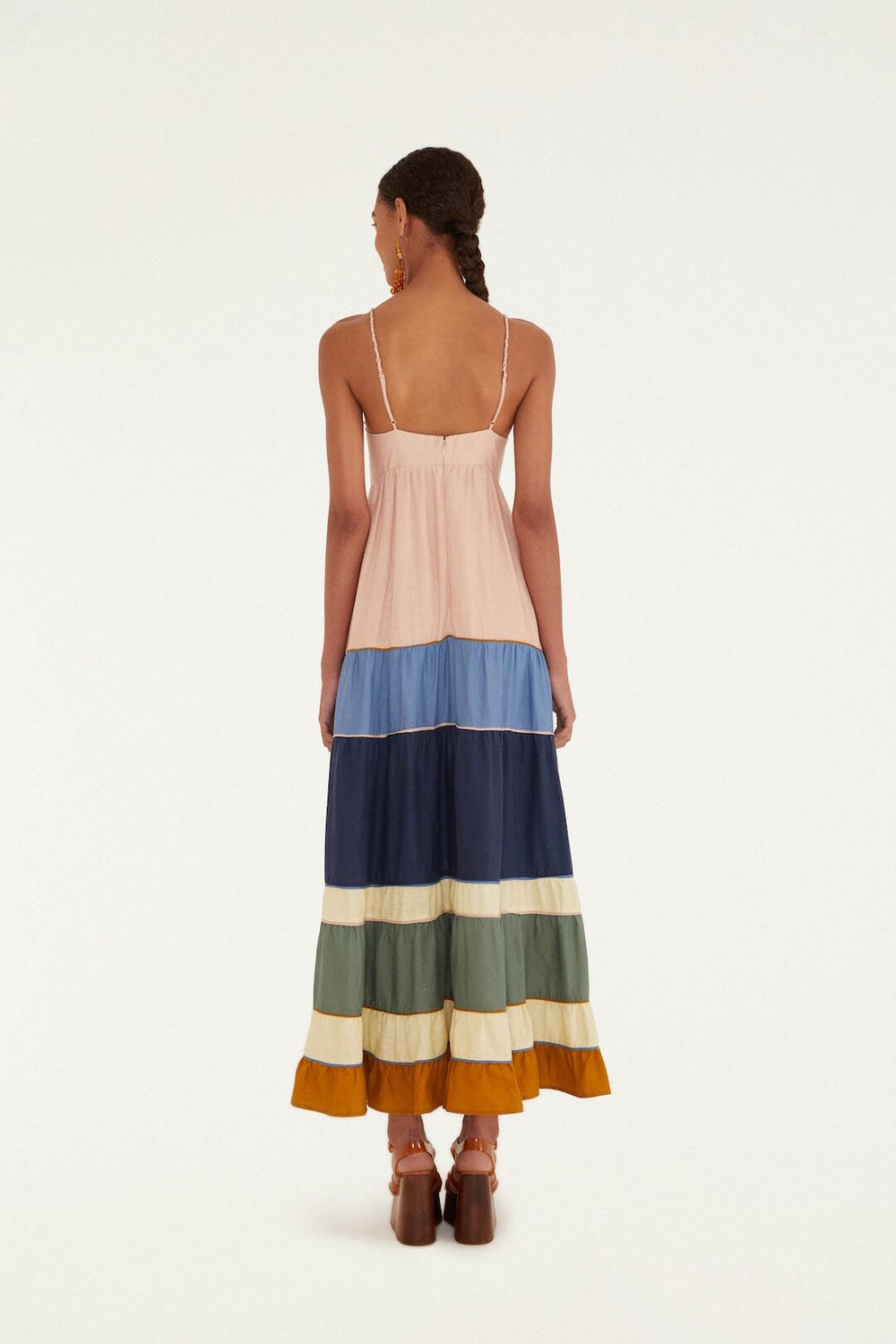 Multicolor Pleats Lenzing Ecovero Euroflax Maxi Dress - FARM Rio MULTI