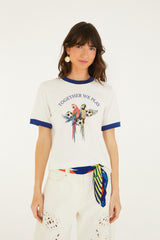 Off-White Together We Play Short Sleeve T-Shirt - FARM Rio TOGETHER WE PLAY