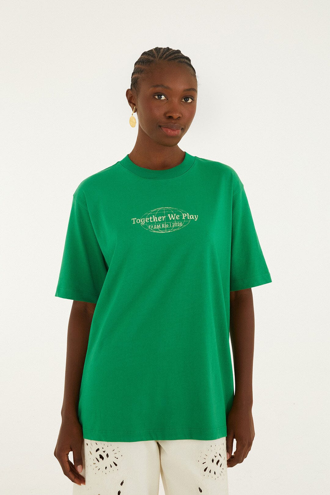 Green Together We Play Short Sleeve T-Shirt - FARM Rio TOGETHER WE PLAY