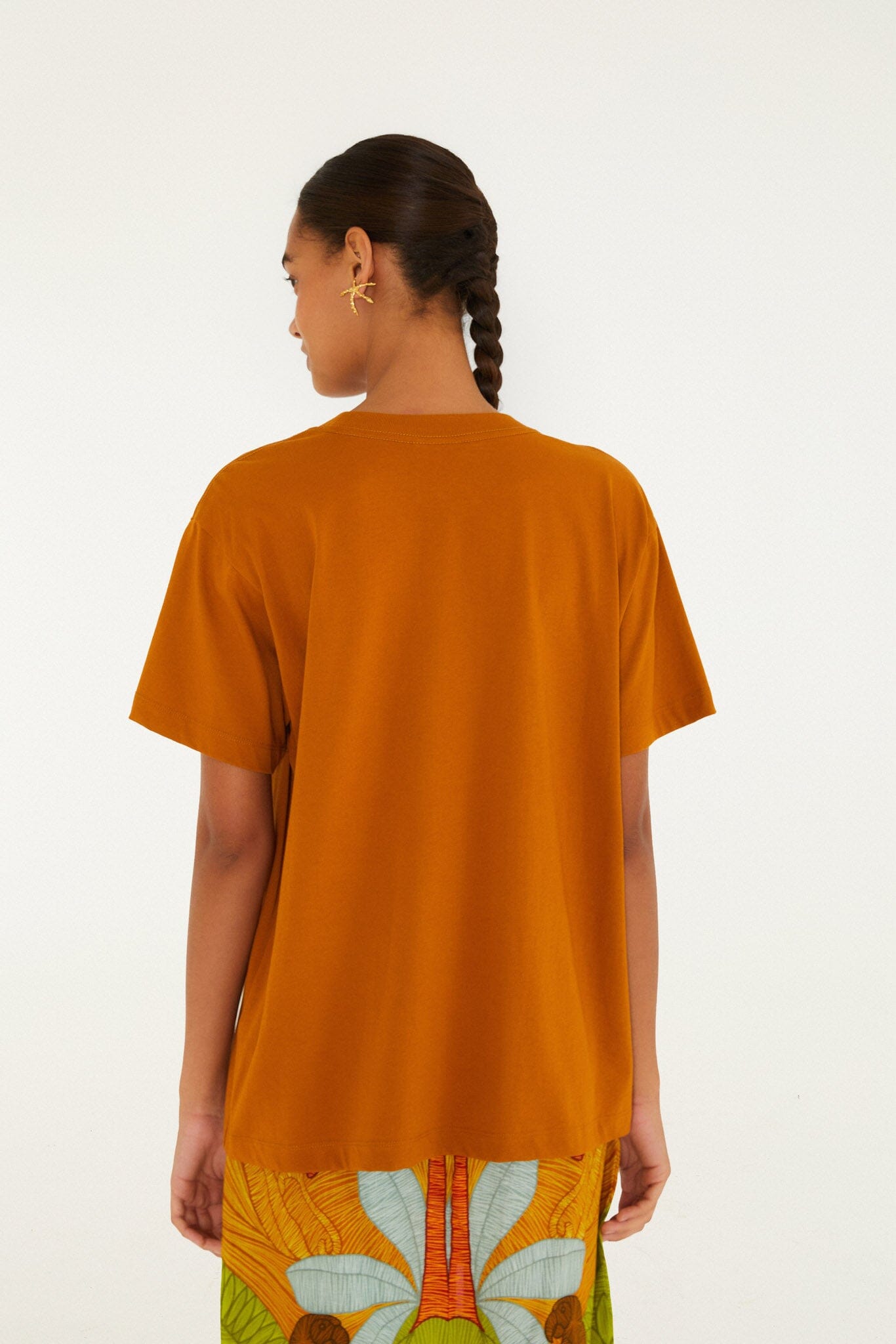 Terra De Mil Colores Organic Cotton Relaxed T-Shirt - FARM Rio CARAMEL