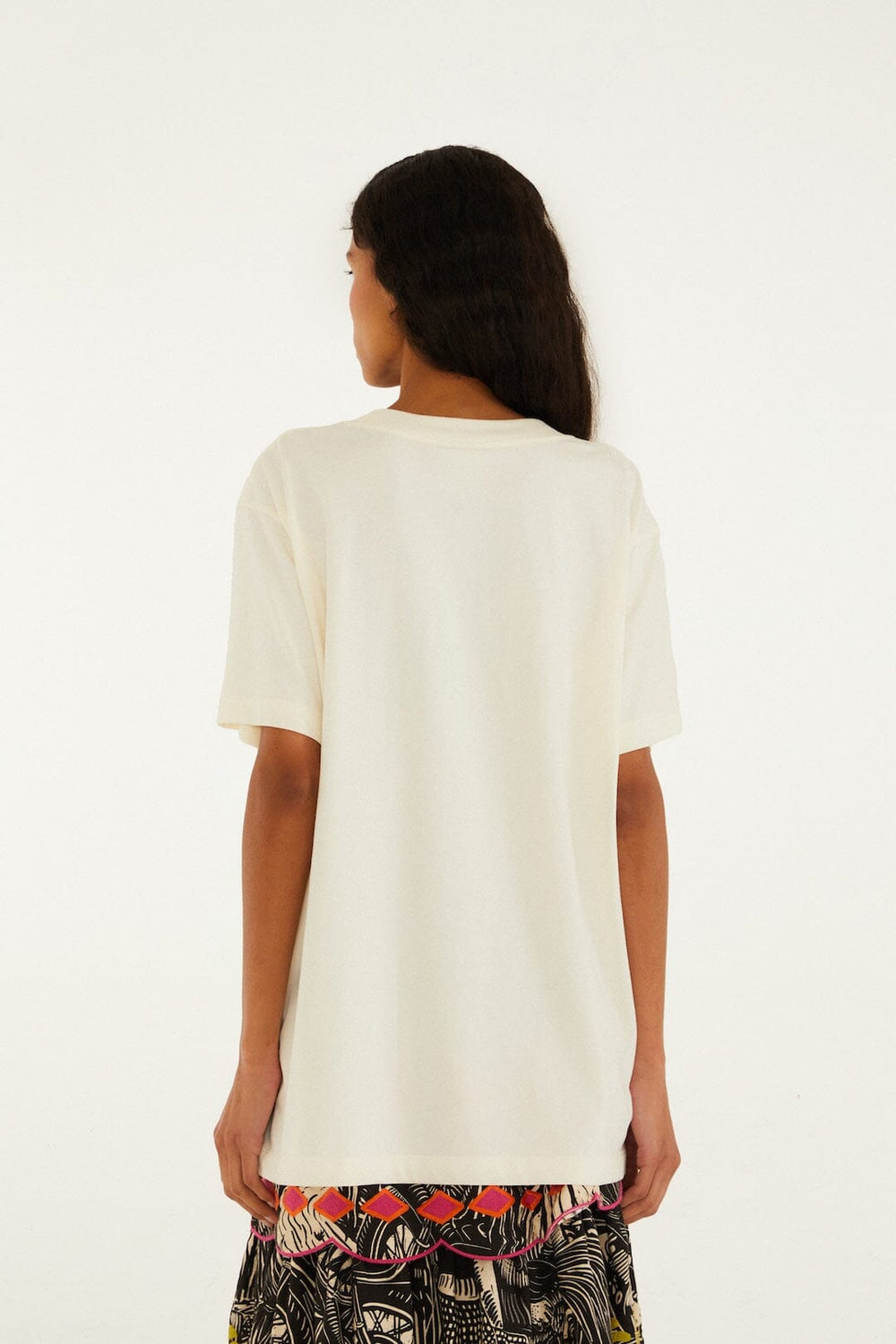 Off-White Latino Americana Organic Cotton T-Shirt - FARM Rio BEIGE